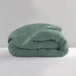 Donkergroen print lazy dekbed