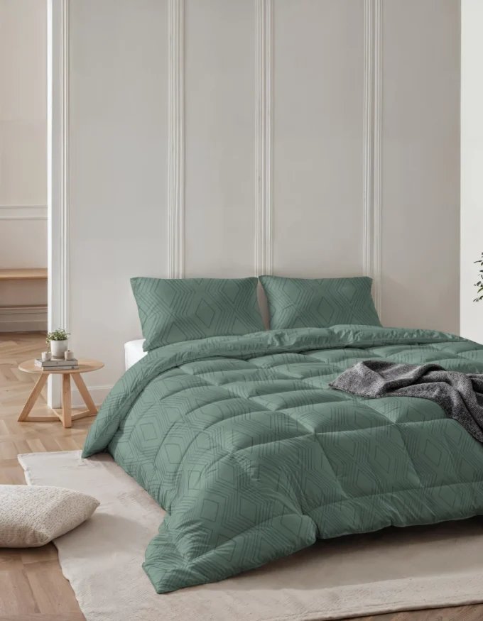 Lazy donker groen print