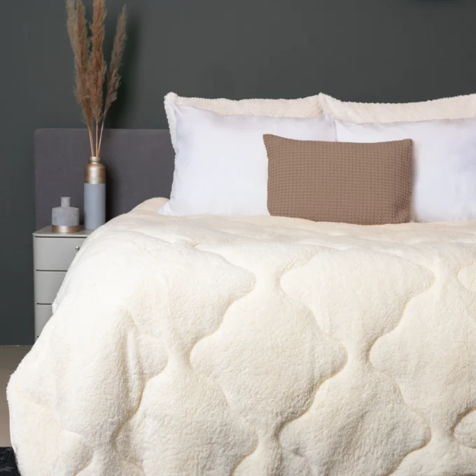 Teddy offwhite lazy dekbed