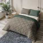 Taupe groen lazy dekbed