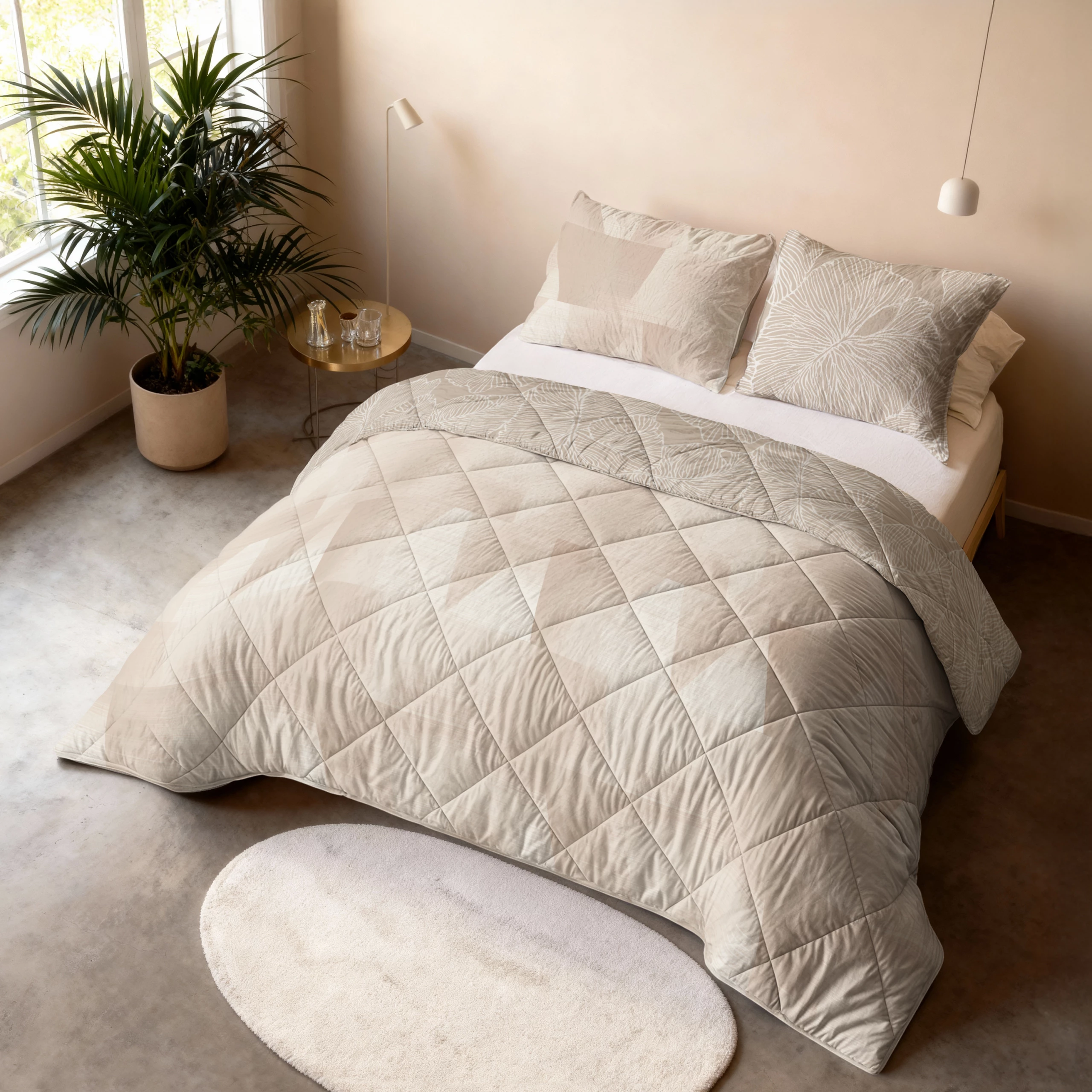 Lazy dekbed zand beige